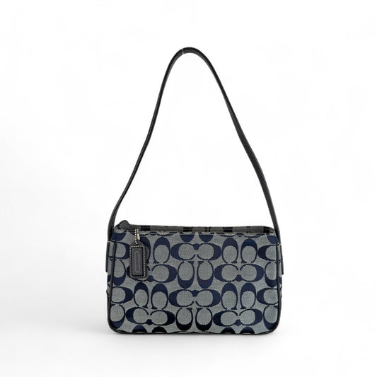 COACH SIGNATURE TABBY LEATHER HANDBAG