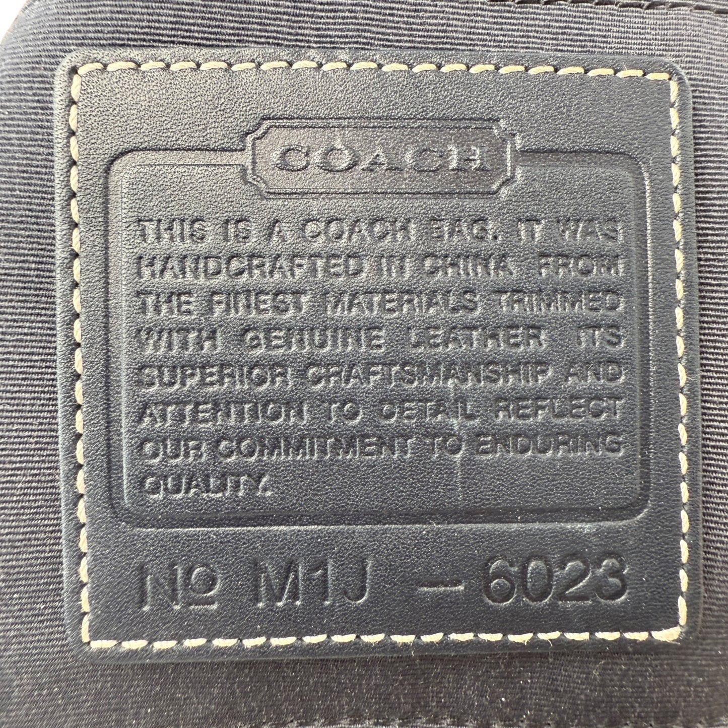 COACH SIGNATURE TABBY LEATHER HANDBAG