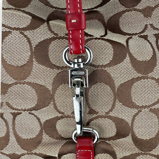 COACH SIGNATURE CLIP CANVAS SHOULDER BAG