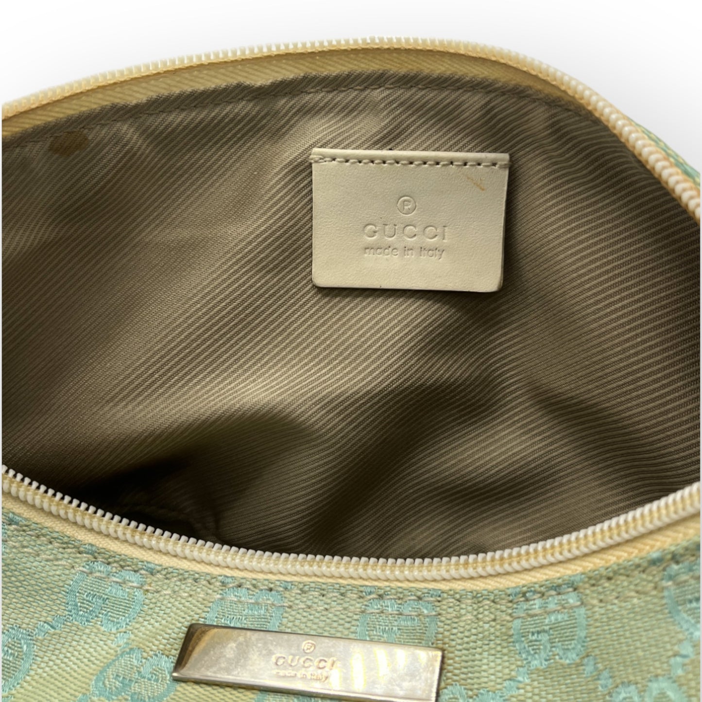 GUCCI BOAT POCHETTE BAG LIGHTBLUE/WHITE