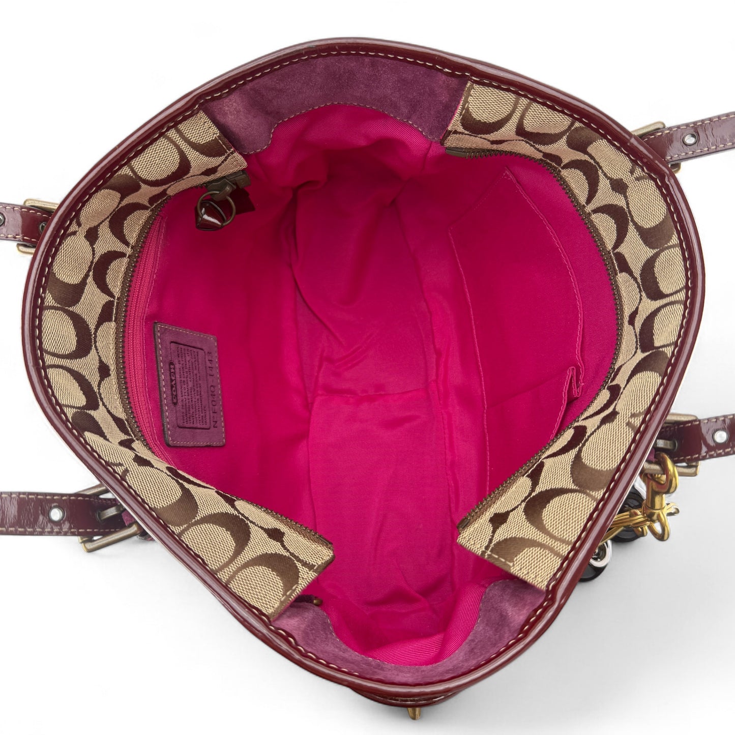 COACH SIGNATURE JACQUARD STRIPE BAG (LARGE)