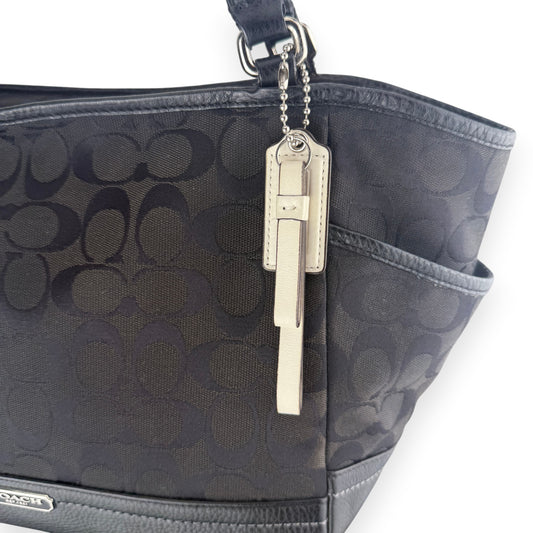 COACH SIGNATURE JACQUARD STRIPE BAG (LARGE)