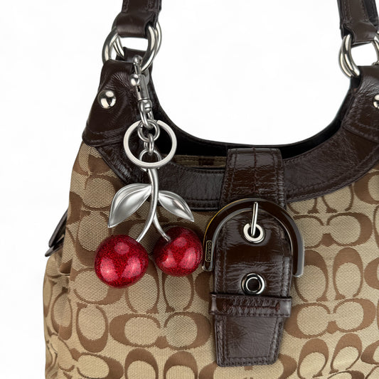 COACH SIGNATURE JACQUARD STRIPE BAG (LARGE)