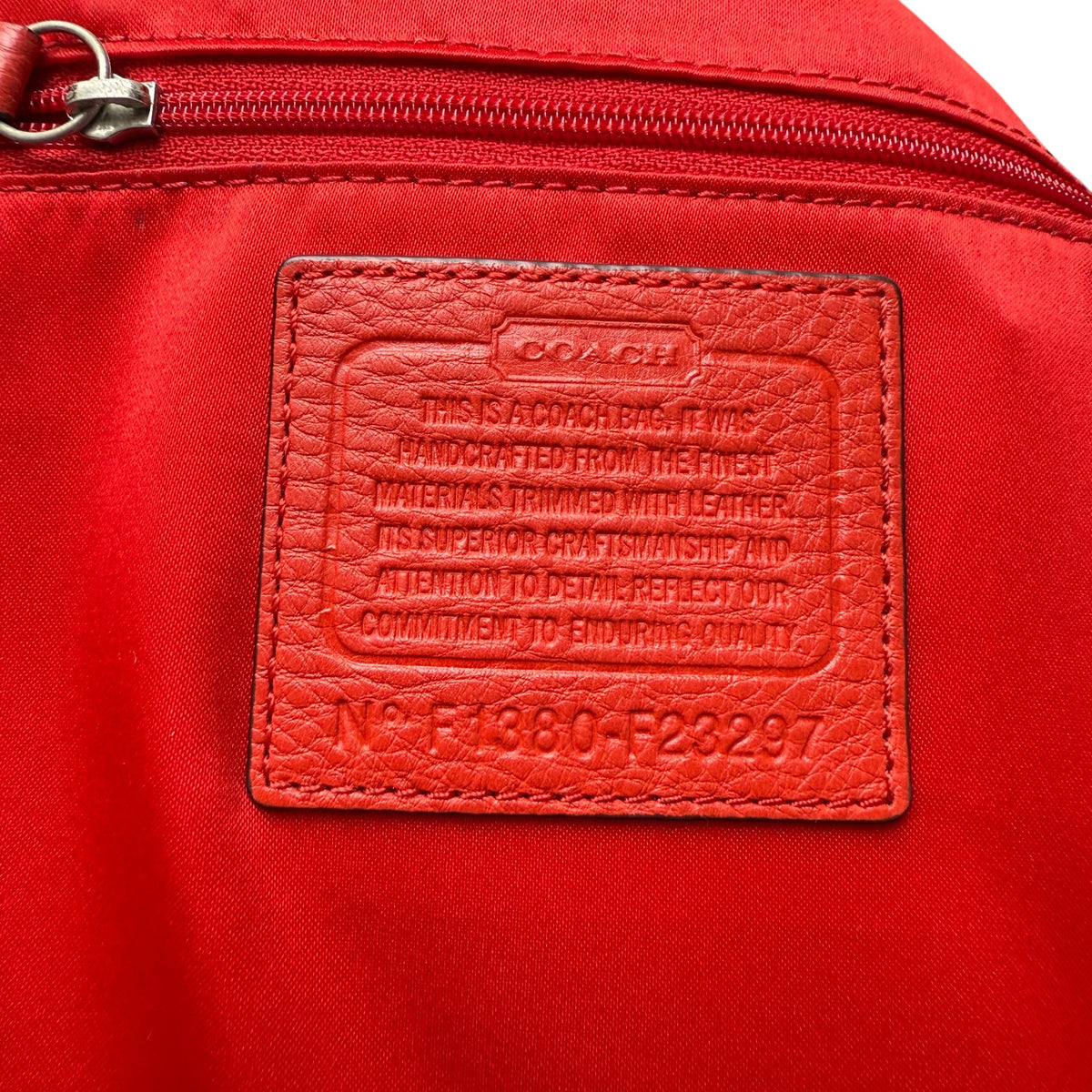 COACH SIGNATURE SHOPPER BAG RED