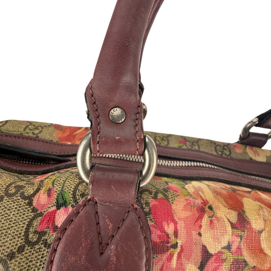 GUCCI GG SUPREME FLORAL BOSTON BAG