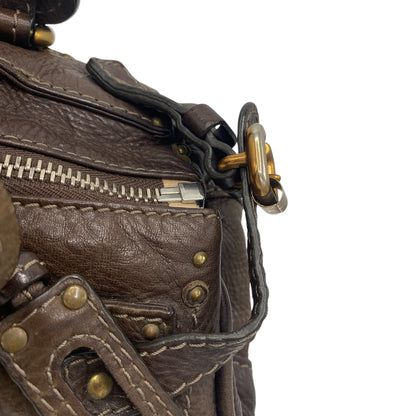 CHLOE PADDINGTON LEATHER BAG BROWN