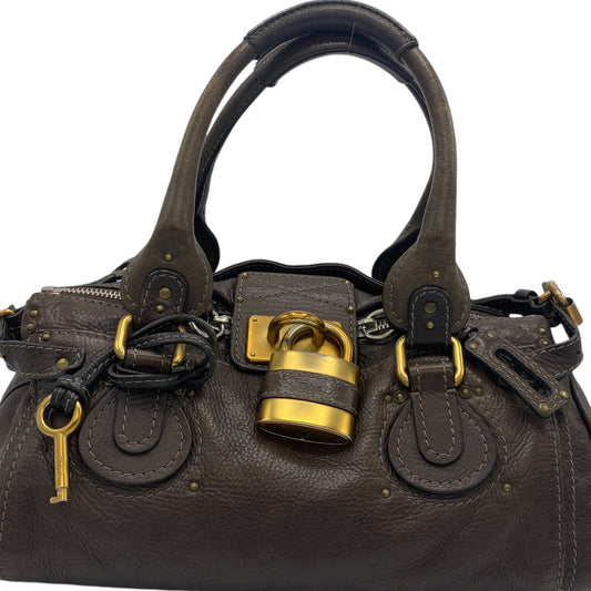 CHLOE PADDINGTON LEATHER BAG BROWN