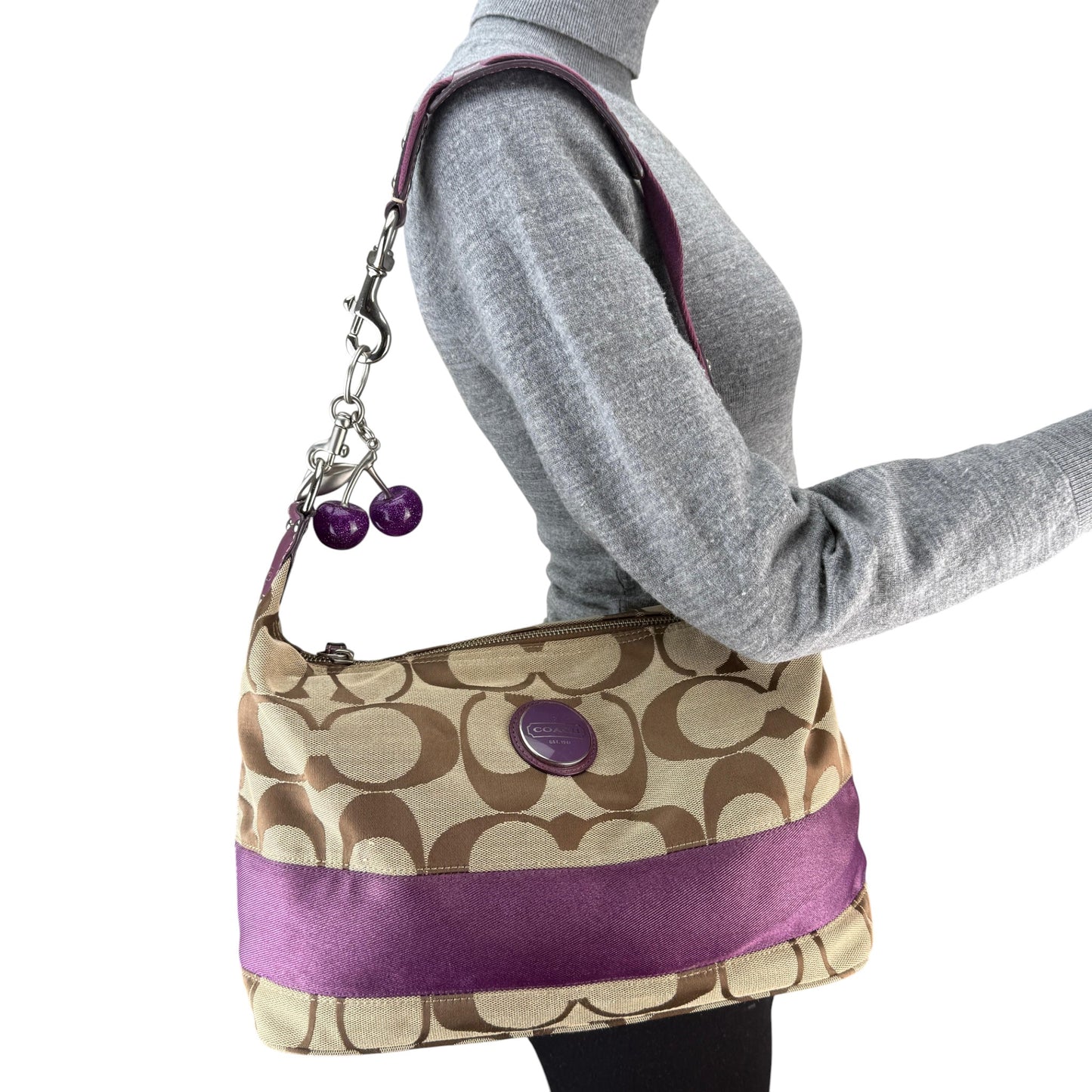 COACH SIGNATURE MINI BOSTON BAG 