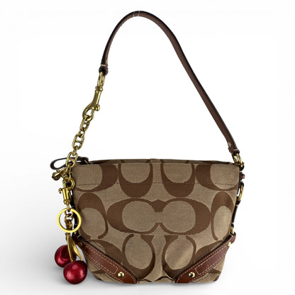 COACH SIGNATURE CARLY SHOULDER BAG (SMALL)