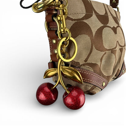 COACH SIGNATURE CARLY SHOULDER BAG (SMALL)