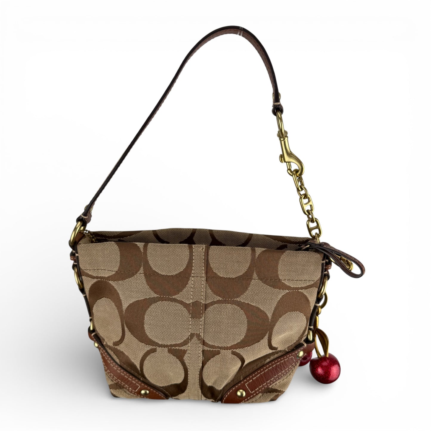COACH SIGNATURE CARLY SHOULDER BAG (SMALL)