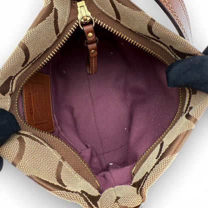 COACH SIGNATURE CARLY SHOULDER BAG (SMALL)