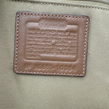 COACH SIGNATURE BROWN SUEDE BAG
