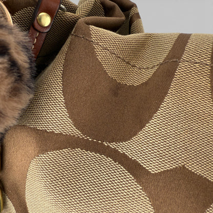 COACH SIGNATURE CARLY SHOULDER BAG (LARGE)