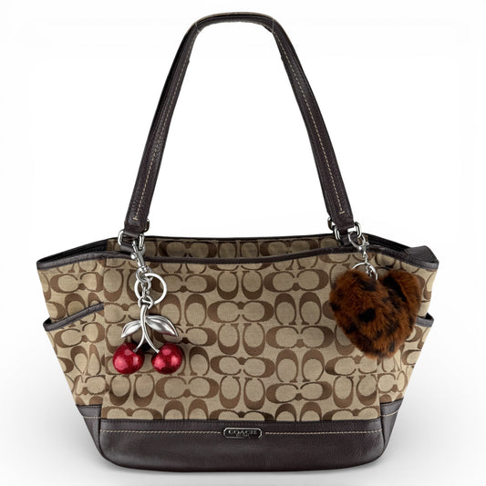 COACH SIGNATURE SHOPPER BAG BROWN