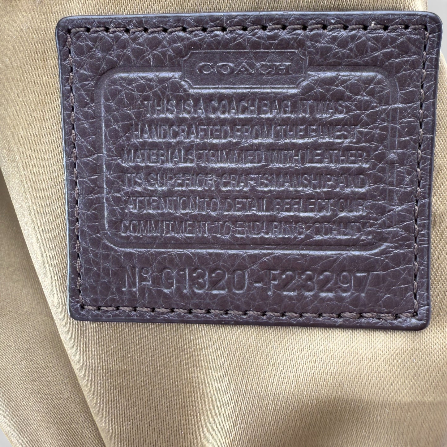 COACH SIGNATURE SHOPPER BAG BROWN