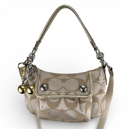 COACH SIGNATURE POPPY GOLD/KHAKI CROSSBODY BAG