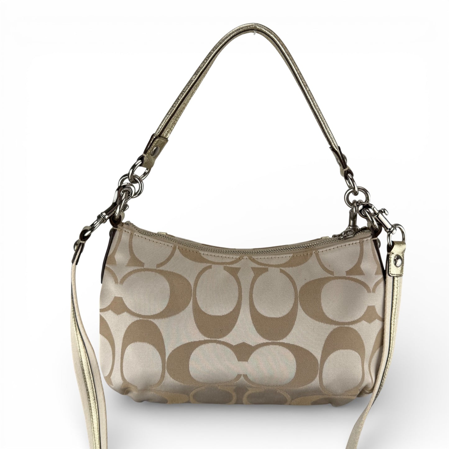 COACH SIGNATURE POPPY GOLD/KHAKI CROSSBODY BAG