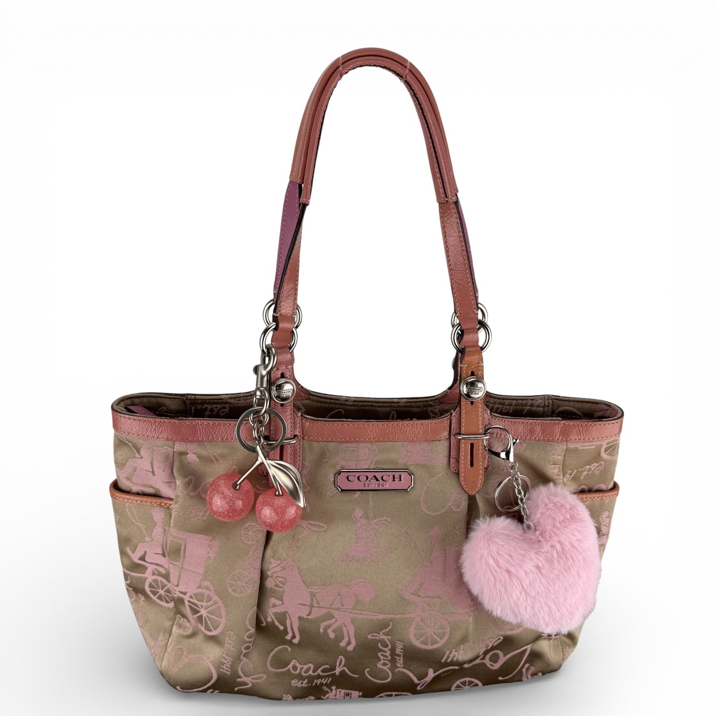 COACH SIGNATURE HORSE AND CARRIAGE GALLERY TOTE BAG