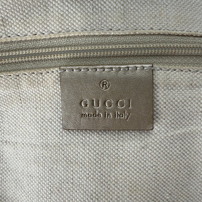 GUCCI GG MEDIUM SUKEY TOTE BAG SILVER