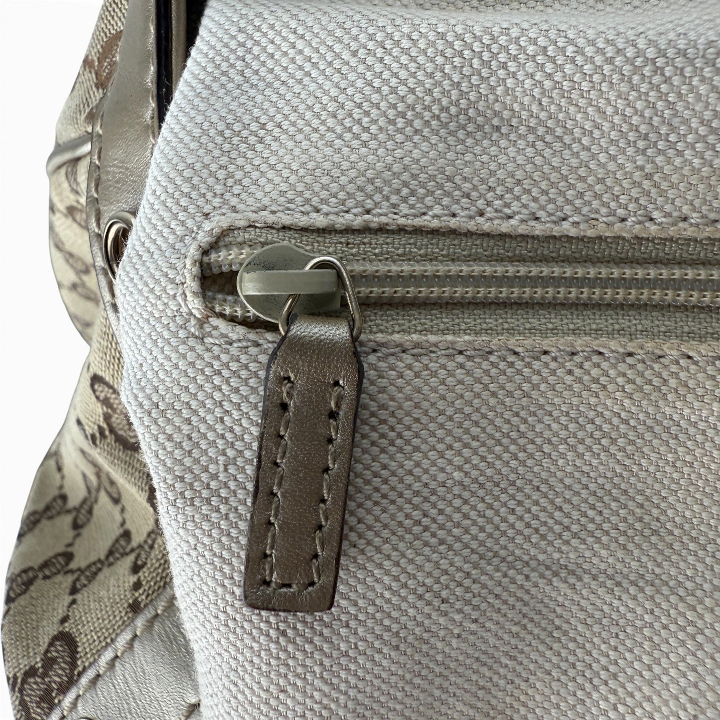 GUCCI GG MEDIUM SUKEY TOTE BAG SILVER