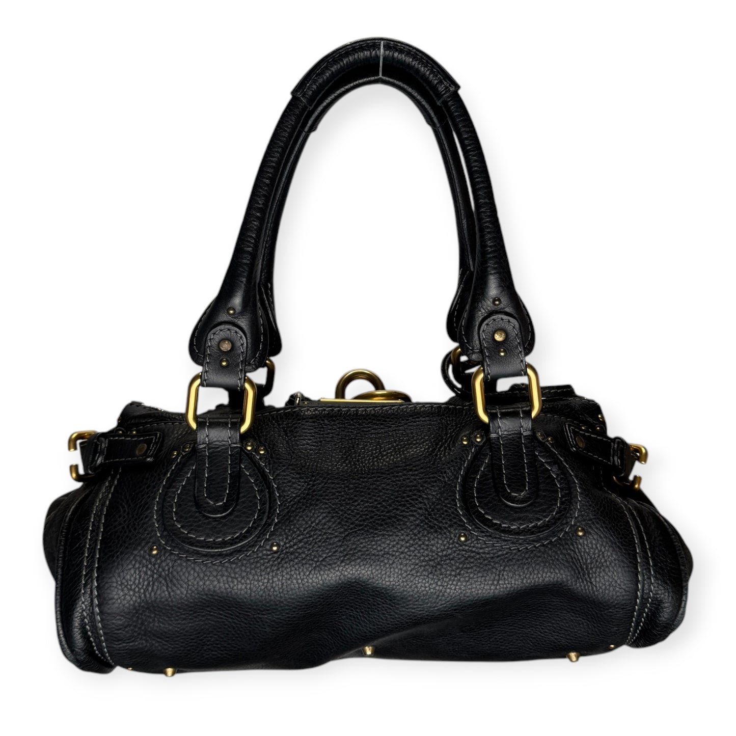 CHLOE PADDINGTON BLACK LEATHER BAG