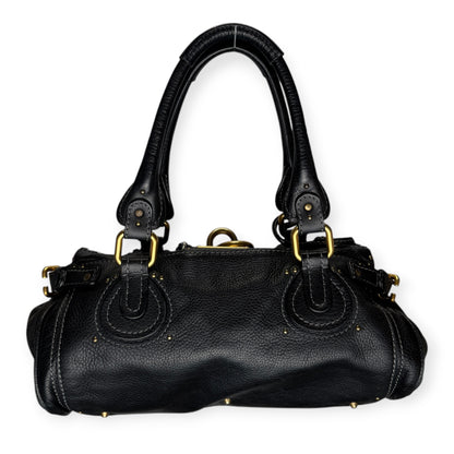CHLOE PADDINGTON BLACK LEATHER BAG