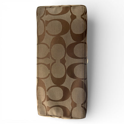 COACH SIGNATURE PINK STRIPE TOTE BAG