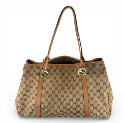 GUCCI GG TWINS MONOGRAM BROWN BAG