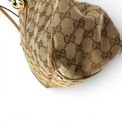 GUCCI GG TWINS MONOGRAM BROWN BAG
