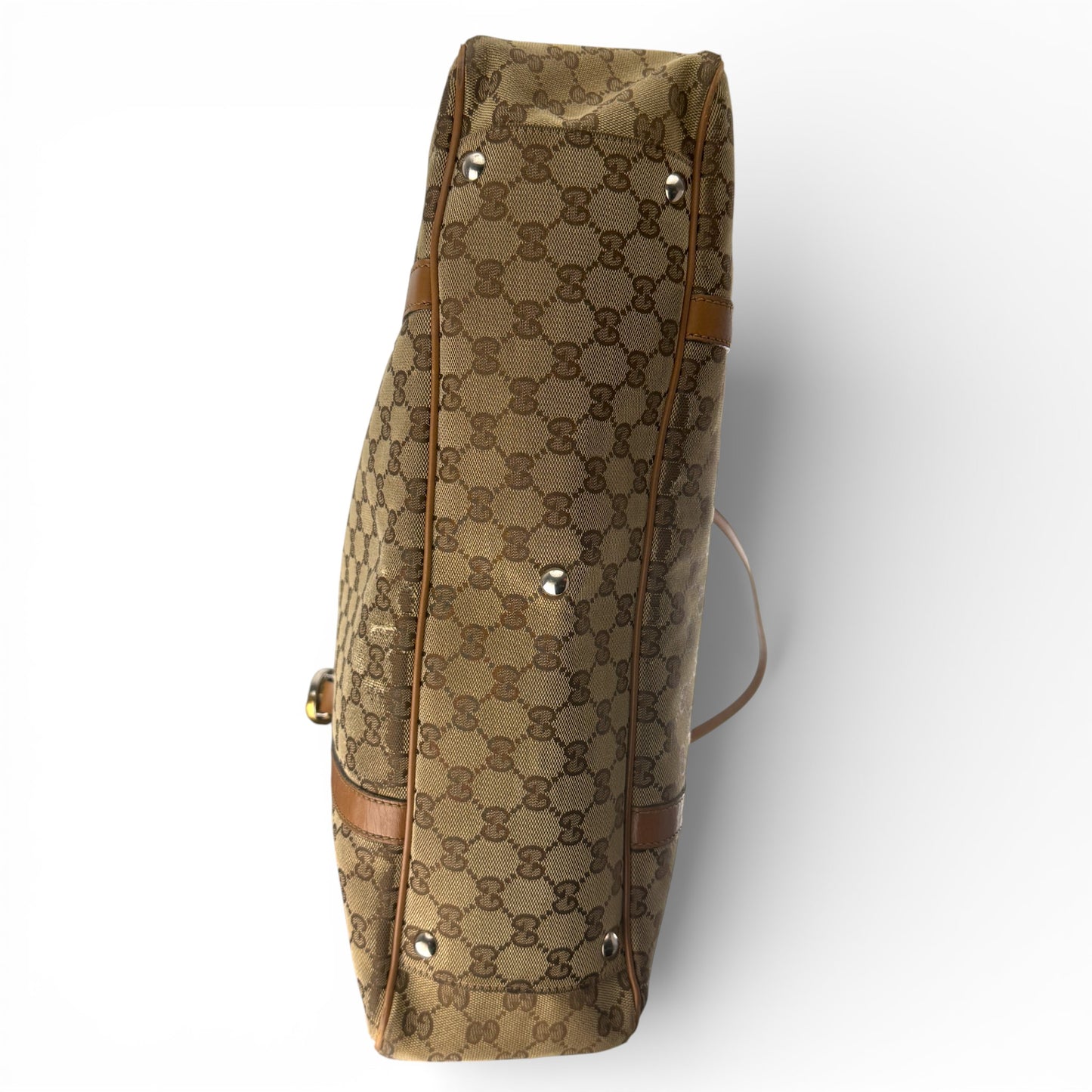 GUCCI GG TWINS MONOGRAM BROWN BAG