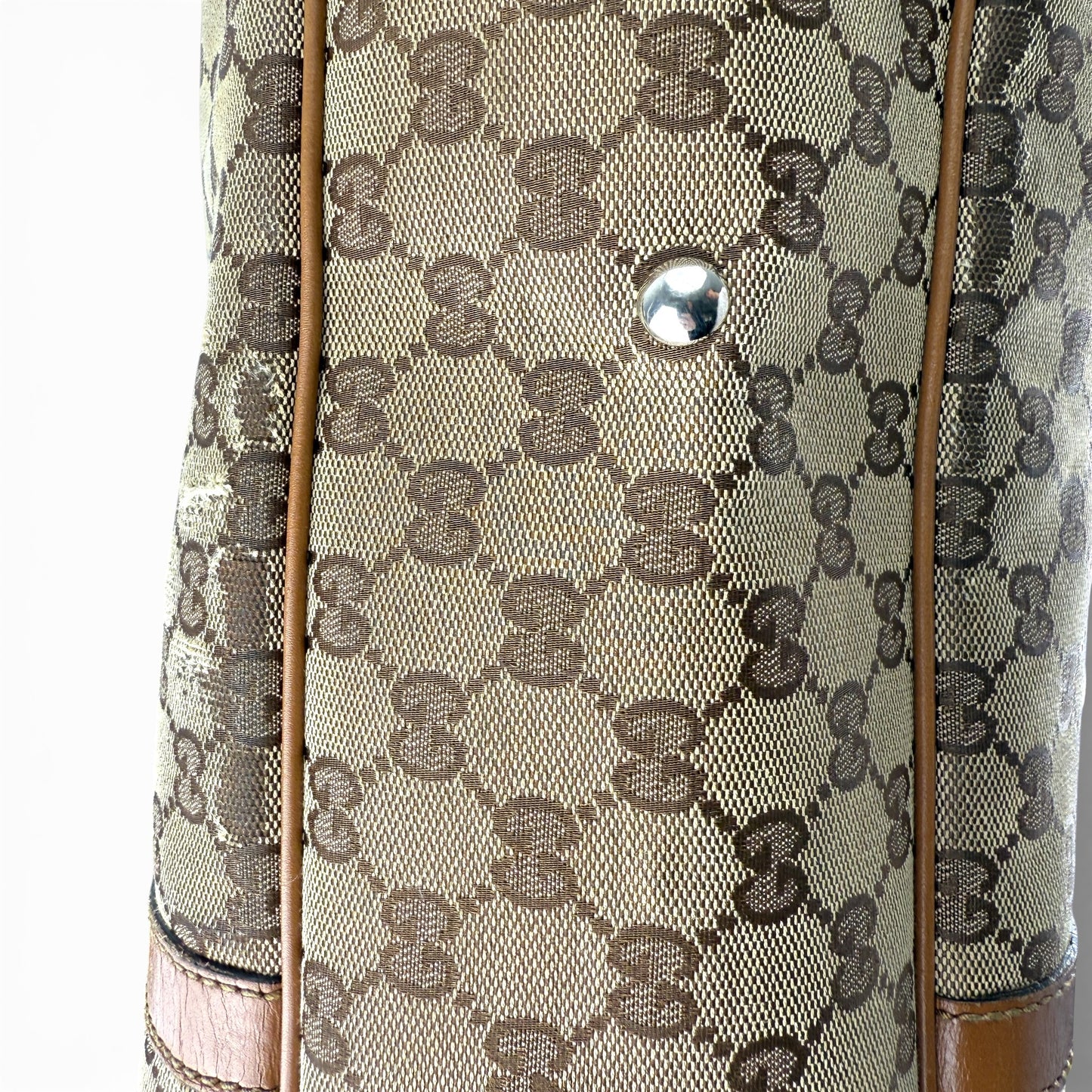 GUCCI GG TWINS MONOGRAM BROWN BAG