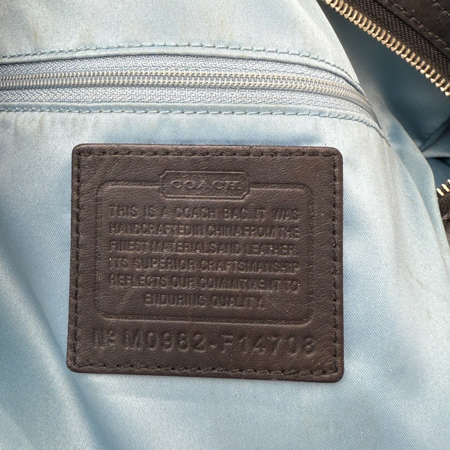 COACH SIGNATURE ZOE SHOULDER BAG
