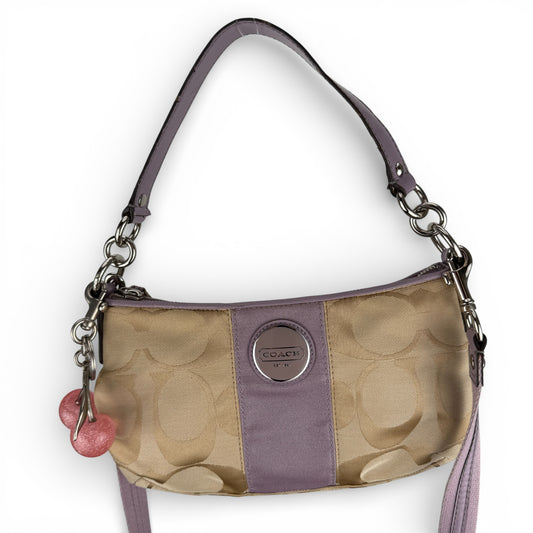 COACH SIGNATURE PINK STRIPE 2-WAY BAG