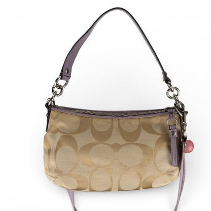 COACH SIGNATURE PINK STRIPE 2-WAY BAG