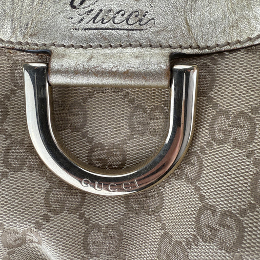 GUCCI D-RING ABBEY BAG GOLD (LARGE)