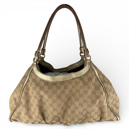 GUCCI D-RING ABBEY BAG GOLD (LARGE)