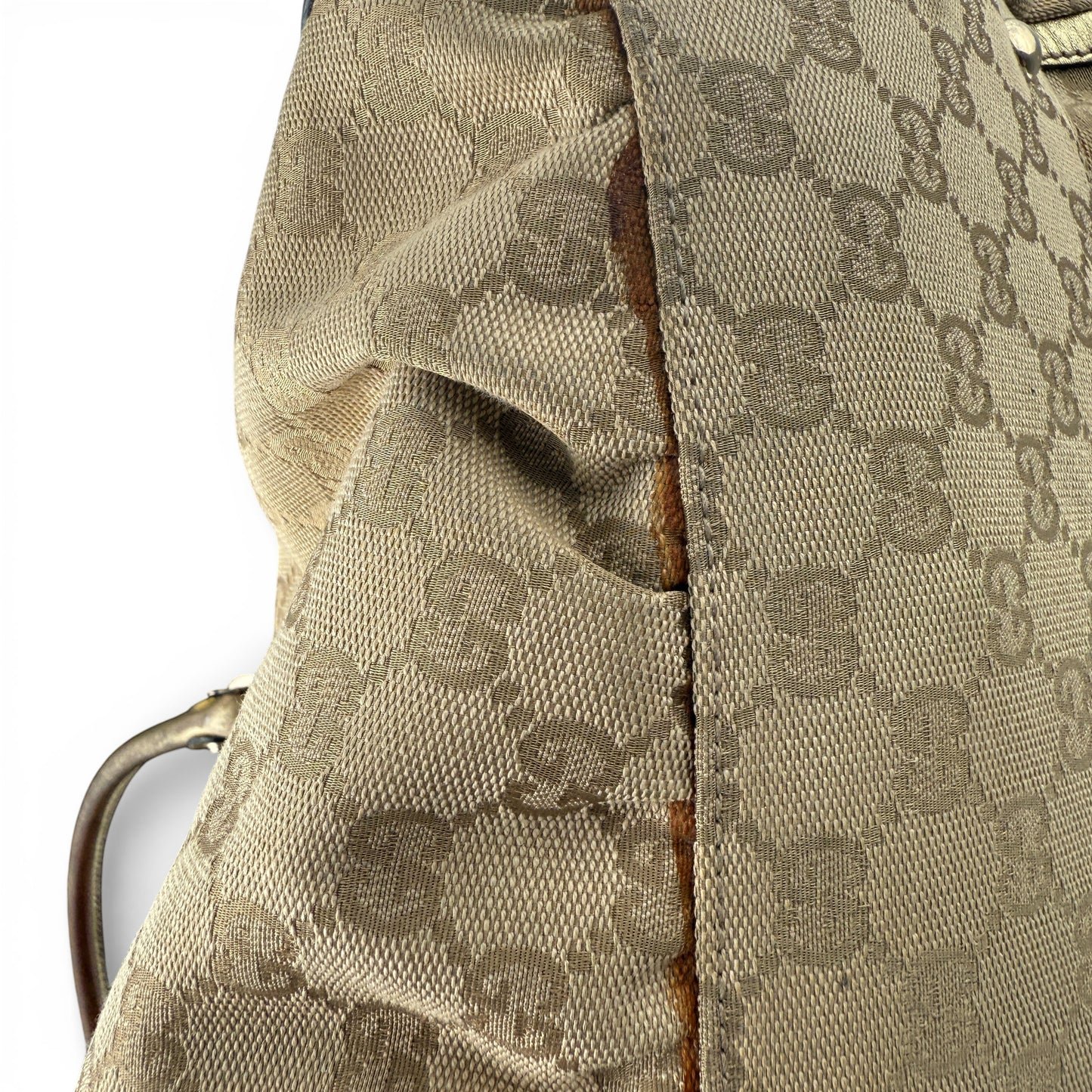 GUCCI D-RING ABBEY BAG GOLD (LARGE)