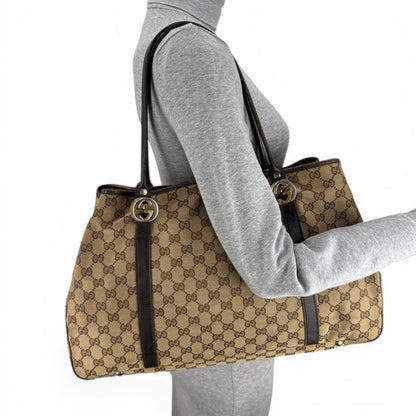 GUCCI GG TWINS MONOGRAM BAG LARGE