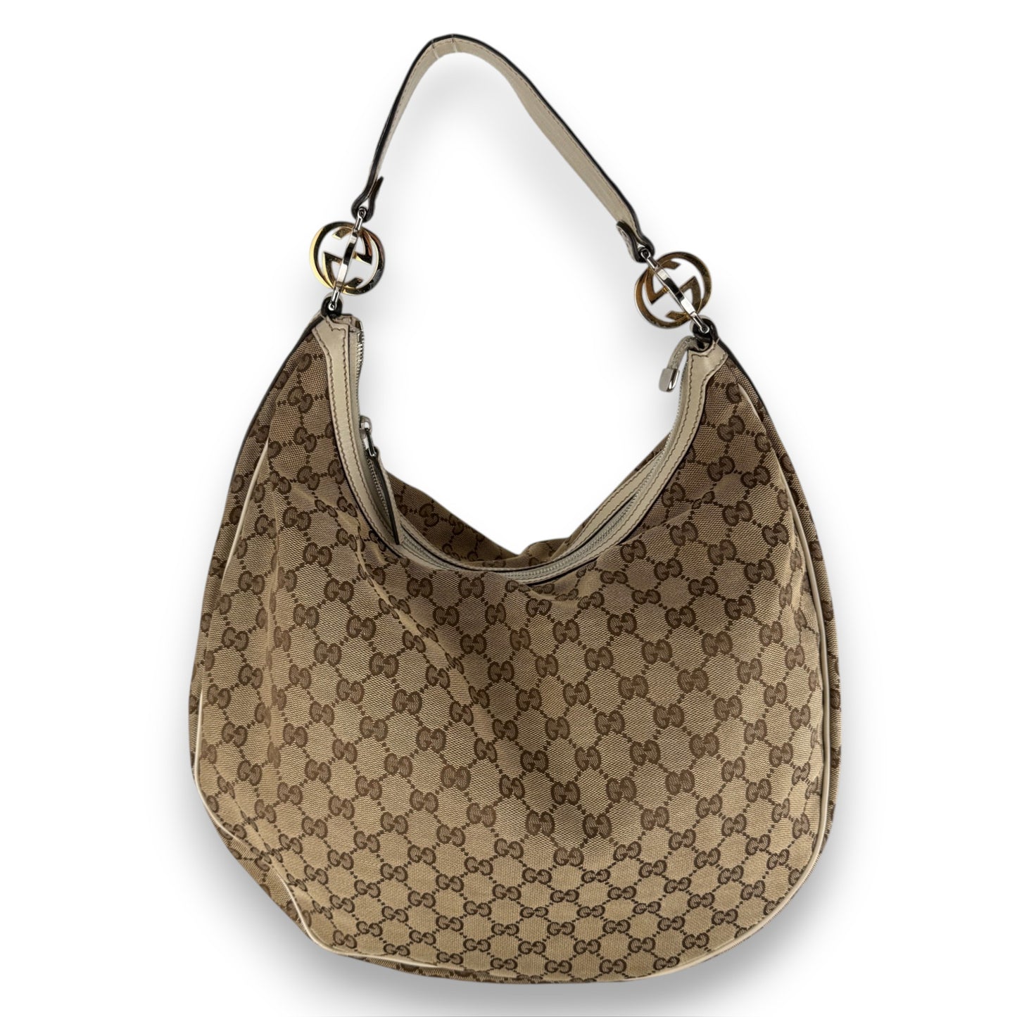 GUCCI GG CANVAS TWINS HOBO BAG