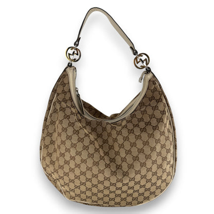 GUCCI GG CANVAS TWINS HOBO BAG