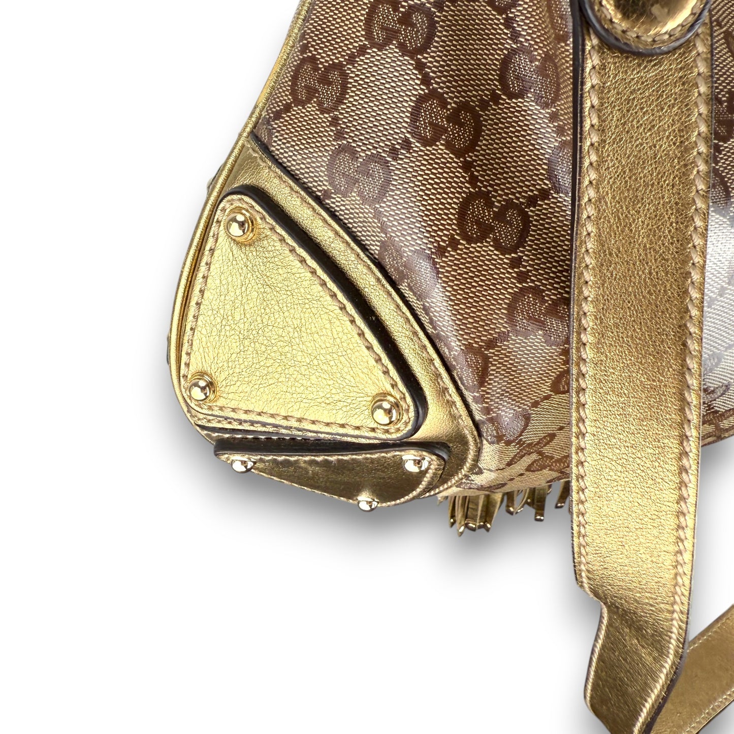 GUCCI GG INDY HOBO BAG GOLD