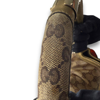 GUCCI GG INDY HOBO BAG GOLD