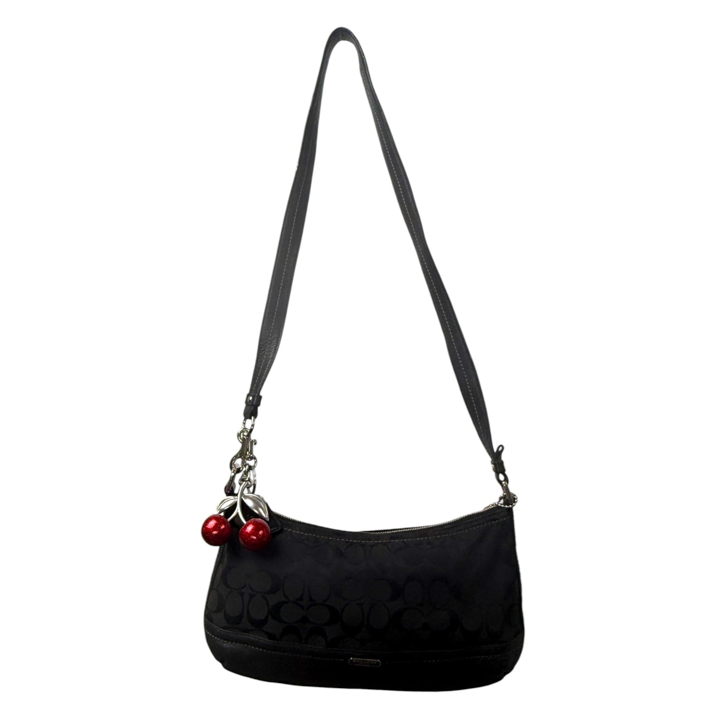 COACH SIGNATURE CANVAS &amp; LEATHER CROSSBODY BAG 