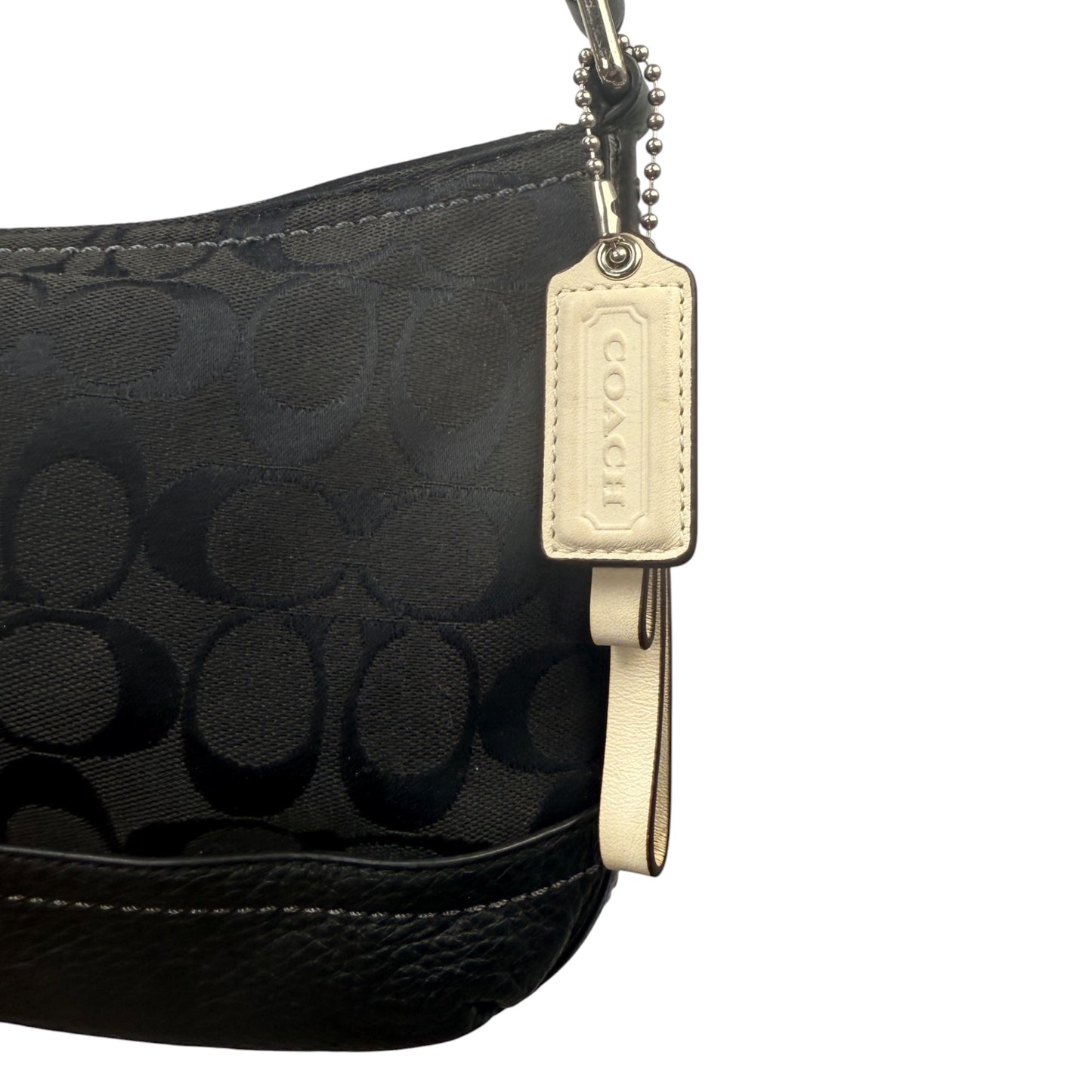COACH SIGNATURE CANVAS &amp; LEATHER CROSSBODY BAG 