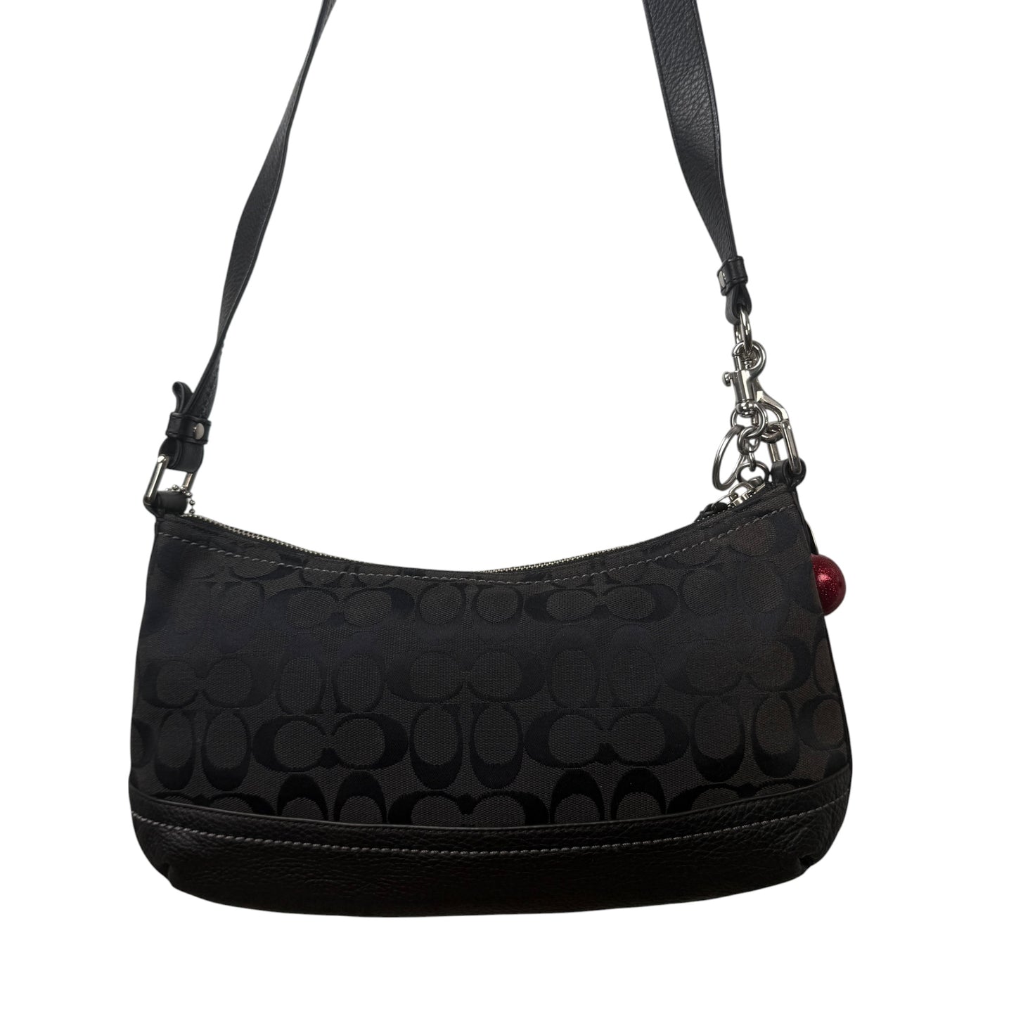 COACH SIGNATURE CANVAS &amp; LEATHER CROSSBODY BAG 