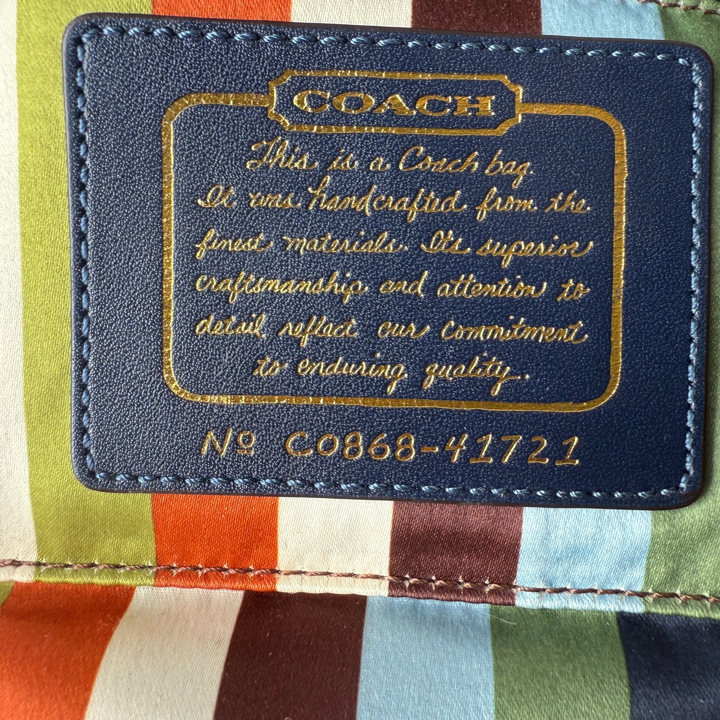 COACH DENIM SIGNATURE MINI HOBO BAG 