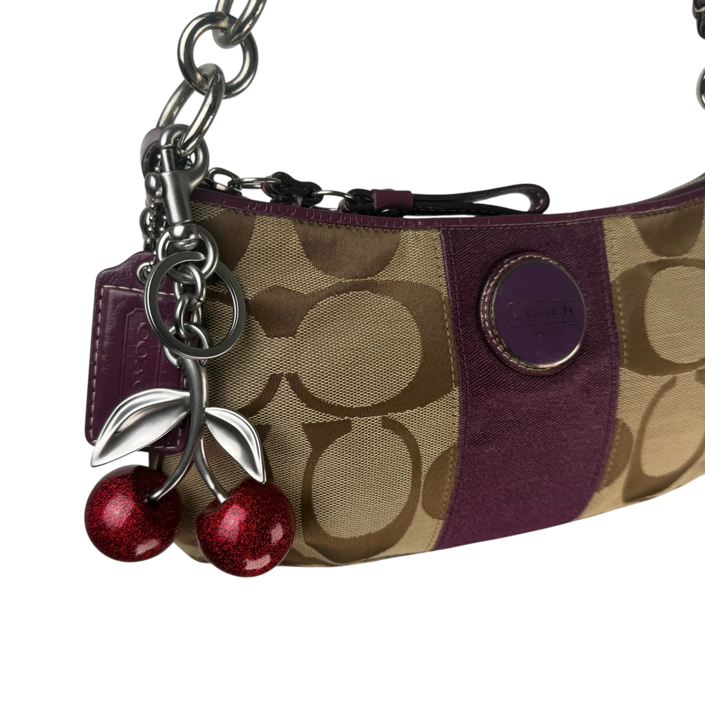 COACH SIGNATURE JACQUARD DEMI BAG LILA