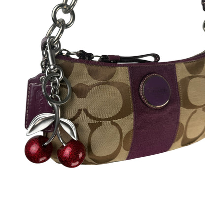 COACH SIGNATURE JACQUARD DEMI BAG LILA