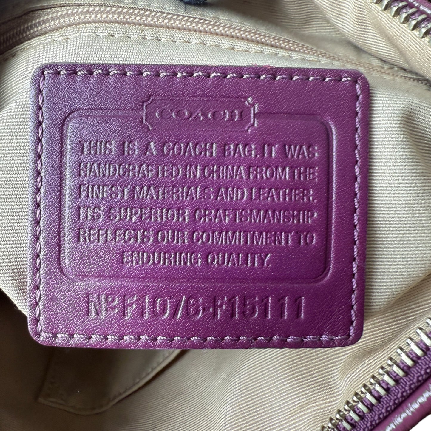 COACH SIGNATURE JACQUARD DEMI BAG LILA